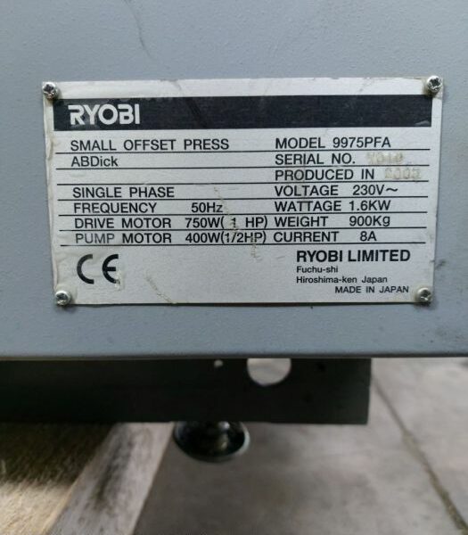 Εκτυπωτικό μηχάνημα RYOBI ABDick